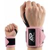 ALPHA PULL® Polsini Palestra - Polsiere Supporto Polso per Fitness, Bodybuilding, Powerlifting e Crossfit - Per Donna & Uomo (Nero)