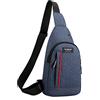 Generico Uomini Messenger Tempo libero Borsa Sport Trend Zaino Sling Bag Crossbody (Blue One Size)