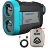 MiLESEEY Telemetro da Golf con Ventosa Magnetica, Telemetro Laser Golf 600M con Blocco e Indicatori di Vibrazione, Pendenza On/Off, Legale per I Tornei, Ingrandimento 6X, Ricarica USB
