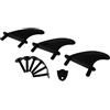 FytStycale 3 Pezzi Surfboard Tail Fins Paddleboard Thruster Screws Soft Top Realizzati in TPU Durevole con Installazione Semplice per Surf Adatti a Sessioni di, Nero
