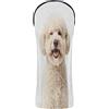 WDdZzyy Set di copri mazza da golf per cuccioli di cane maltese con etichette intercambiabili per legno Fairway Hybrid