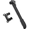 Lioaeust Pompa per pneumatici per bicicletta, 100 psi, portatile, con design retrattile, per valvole Presta e Presta, leggera, compatta, per ciclismo su strada, MTB, colore nero, 24 cm