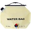 Generisch Borsa portatile per la conservazione 'acqua, dispenser sigillato con rubinetto, contenitore da campeggio con funzione pieghevole, serbatoio di materiale robusto, gadget di sopravvivenza con