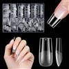 Venares, punte per unghie in gel, 500 pezzi per unghie finte in acrilico, 12 misure quadrate, copertura completa per unghie in gel, unghie finte da incollare, Soft Gel Press on Nail Tips Square Medium