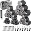 Beihre 60 Pcs Bigodini Set, Bigodini Grandi per Volume in 5 Misure: 55/45/40/30/20 mm, Autoadesivi Heatless Hair Curler, per Boccoli Naturali Styling Capelli Adatti per Capelli Lunghi, Medi e Corti.
