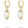 LIEBESKIND BERLIN donna orecchini con Glasherz in acciaio inossidabile - zeitlos, modern e alltagstauglich - idea regalo - Gold