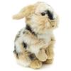 Uni-Toys - Coniglio con testa di leone con orecchie appese - in piedi - nero-marrone-bianco - 23 cm (altezza) - coniglietto peluche - peluche peluche