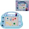 Lexibook, Disney Frozen Lavagna Magnetica Multicolore, Tavoletta Creativa A5 con Penna, Timbri e Cursore Cancellino, Giocattolo attività per Bambini dai 3 Anni, Blu, CRFZ550LXB