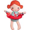 LILLIPUTIENS Bambola Axelle Giocattolo interattivo Ciambella Rimovibile a Forma di Granchio-Stimola l'immaginazione-Asciugatura Rapida-Ottimo per Il Bagno-dai 9 mesi-83425, Colore Red, 83425