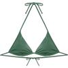 YAMAMAY - Bikini Parte Alta a Triangolo Senza Ferretto, Imbottitura Removibile, Donna, Essentials, Verde, monocromo