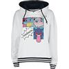 Pokémon Difuzed Pokemon Pop Art Group Nue - Felpa con Cappuccio da Donna, con Cerniera, Colore: Bianco, Nero, L
