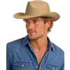 Zylioo Cappello da cowboy di paglia XXL, cappello da cowgirl occidentale di grandi dimensioni, cappelli da sole estivi di paglia a testa grande, cappelli da viaggio leggeri da spiaggia, Beige