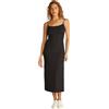 Calvin Klein Donna Abito Attillato Logo Elastic Strappy Slim Fit, Nero (CK Black), L