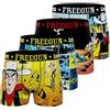 FREEGUN Lucky Luke Boxer Uomo Elasticizzato Confortevole e Ultra Morbido (4 Pezzi), Giallo/Nero/Blu, L