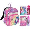 SJ Gang Set Scuola Unicorno, Zaino con Doppio Scomparto, Astuccio 3 Zip, Diario, Borraccia e Ombrello, Rosa e Viola