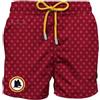 Saint Barth Mc2 Uomo Costume da Bagno Short LIG0003-As Roma Lupa Poliestere Bordeaux L