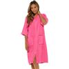 Undercover - Accappatoio da donna in spugna 100% cotone, con cerniera intera, con cappuccio o senza cappuccio, Rosa, 14-16