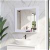 Mendler Specchio da parete HWC-F75, specchio da bagno specchio da bagno, mensola country house 58x59x12cm bianco