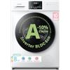 COMFEE' Lavatrice Carica Frontale 8 kg, Classe A-10%, 1400 Giri, Vapore Igienico, Motore Inverter Silenzioso, Lavaggio Rapido, Pannello touch, Wool, Bianco - CFP03EW80W-IT