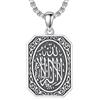 enjoylifecreative Allah Collana da uomo in argento sterling 925 con ciondolo musulmano arabo, collana islamica, gioielli religiosi musulmani, regalo per uomini