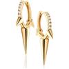 Jenosy Orecchini a cerchio in oro per donna, leggeri, per cartilagine, ipoallergenici, placcati in oro 18 carati, delicati orecchini con zirconi, gioielli alla moda per donne e ragazze, 10 mm, Oro