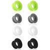 Longbeauty 4 paia di dilatatori in silicone duro per orecchie, orecchini a doppia svasatura, 6 mm, 25 mm, 22 mm, Silicone