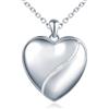 MICSAVI Collana per Donna con Medaglione Cuore Argento 925 Portafoto, Ciondolo a Forma di Cuore per Immagine Foto, Gioiello Personalizzata per Mamma Fidanzata Moglie