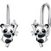 YAFEINI Orecchini con Gatto/Delfino/Panda/Fenice/Rana/Procione/Scorpione/Volpe/Libellula per Donna Argento Sterling con Animali Orecchini Pendenti Gioielli Regali per Ragazze (N)