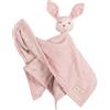 roba Copertina Doudou per Neonati e Bambini Lil Planet, 40 x 40 cm, Peluche con Faccia da Coniglio, Mussola e Jersey, Cotone Certificato GOTS, Rosa