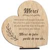 CONTRAXT Carte de remerciement en bois. Cadeaux pour remercier des amis spéciaux Cadeaux originaux cadeaux d'anniversaire adieu ami ami homme femme cartes de remerciement (Merci)