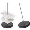 Acooruiteng Porta ricevute con spuntone, porta biglietti con punta in metallo, porta banconote con supporto rotondo, per ristorante, cucina, ufficio, hotel, nero, 2 pezzi