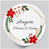 LARGE FORMAT 56 etichette adesive Natale chiudipacco 4 cm, grafica Natale 2
