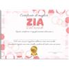 Printerland Certificato di migliore ZIA Formato A4 Idea regalo Speciale premio Riconoscimento Attestato diploma sorpesa originale (Zia)
