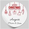 LARGE FORMAT 56 etichette adesive Natale chiudipacco 4 cm, grafica Natale 9
