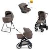 Inglesina Aptica System Quattro - Essence Mokka con telaio Palladio e seggiolino auto Darwin Infant Recline EVO - Inglesina