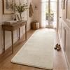 VOUNOT® Tappeto Morbido a Pelo Corto 80x200 cm, per Salotto e Camera da Letto, Lavabile in Lavatrice, con Doppio Sistema Antiscivolo, Stile Moderno, Beige