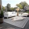 ELLE Decoration Tappeto orientale per interni ed esterni, reversibile, resistente alle intemperie e all'acqua, design vintage, per esterni, per giardino, balcone, terrazza, soggiorno, lino, 120 x 170