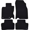J&J AUTOMOTIVE Tappetini in Tessuto per Nissan Qashqai J11 2014-2021, Set da 4 Pezzi Anteriori e Posteriori, di Velluto su Misura, Antiscivolo, Colore Nero