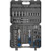 SW-Stahl Set di Bussole 184 Pezzi, Chiavi a Bussola 1/4, 3/8, 1/2 Pollici | Kit cricchetto in cromo vanadio con inserti profilo a onda, valigetta separabile, durezza e coppia secondo norme DIN.
