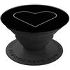 PopSockets - Supporto e impugnatura per smartphone e tablet, Nero con cuore bianco