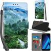 PHINIENLAND Cover per Samsung Galaxy A5 2017 PU Pelle Custodia Flip Foresta