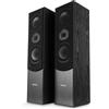Bennett & Ross Radiant Coppia Diffusori da Pavimento HiFi a 3 Vie (350W RMS, 6,5 woofer, 6,5 midrange, 1 tweeter, costruzione bass reflex, venatura effetto legno) neri