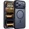 TOCOL Cover Magnetica per iPhone 17 Pro 6,3 Pollic, Compatibile con MagSafe, Anello Magnetico Incorporato, Protezione Fotocamera Integrata, Custodia Antiurto Traslucida Opaca, Nero