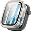 NovemFoal Custodie compatibili con Honor Watch X5i, pellicola protettiva in vetro temperato per PC, copertura integrale (luce stellare opaca)