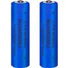 RELVAROL 3.7V 800mAh 14 X 50 mm Batteria Ricaricabile NI-MH Alta Capacità Bottone Batteria per lampade frontali, torce a LED, mini ventilatori (2Pack,0.55 * 1.97 Pollici)