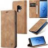 Sojlecyu Cover per Samsung Galaxy S9 Plus Custodia, a Libro Portafoglio in Premium Pelle PU Porta Carte Flip Case Supporto Protezione Case Cover per Samsung Galaxy S9 Plus, Marrone
