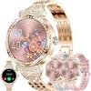 SGDDFIT 1,32 AMOLED Smartwatch da Donna con Funzione Telefono, Orologio Sportivo con Diamante, Bluetooth, Chiamate, Fitness Tracker con Monitoraggio del Sonno, 5ATM Impermeabile, Smart Watch per iOS