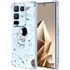 RonRun Cover per Infinix Note 50 4G (Note 50 Pro 4G) con Antiurto Slim in Trasparente TPU 3D Bello Motivo Protettivo Custodia, Astronauta