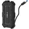 ineo Enclosure per disco rigido esterno da 2,5, USB 3.0 tipo A, robusto, impermeabile e antiurto, IP66, per HDD SSD SATA da 2,5, 9,5 mm e 7 mm [T2566-II]