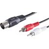 1aTTack.de 1 cavo adattatore audio di alta qualità da 1,5 m con spina DIN a 5 pin a 2 spine RCA